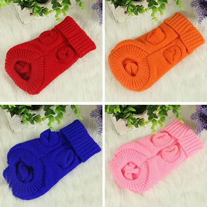 Dog Winter Clothes Knitted Pet Clothes For Small Medium Dogs