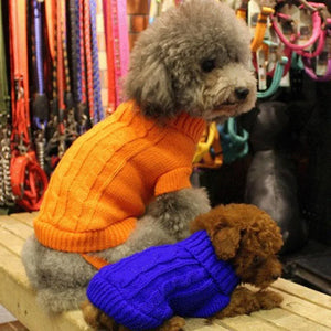 Dog Winter Clothes Knitted Pet Clothes For Small Medium Dogs