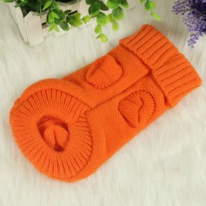 Dog Winter Clothes Knitted Pet Clothes For Small Medium Dogs