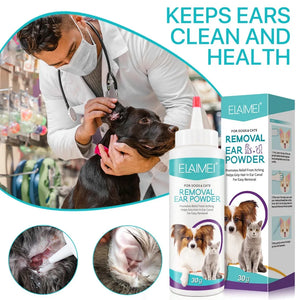 Pet Ear Powder for Dogs and Cats Pet Ear Health Care Easy to Remove Ear Hair