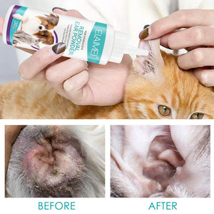 Pet Ear Powder for Dogs and Cats Pet Ear Health Care Easy to Remove Ear Hair